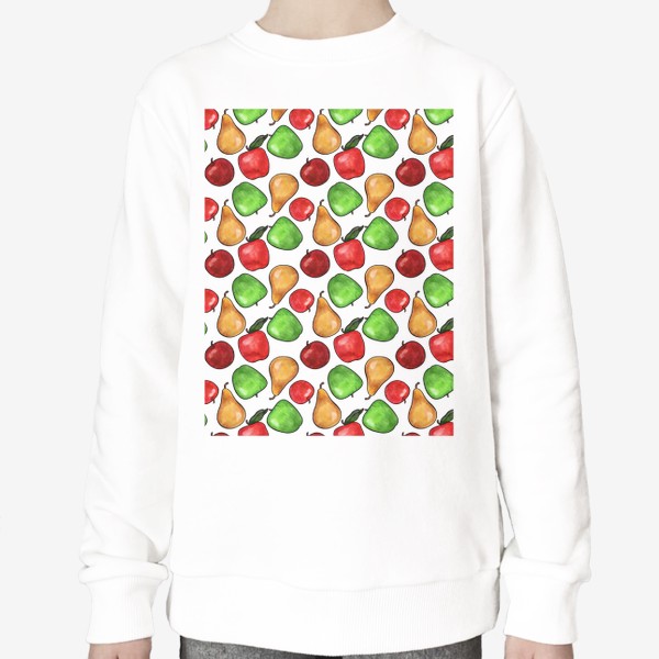 Свитшот «Паттерн разноцветные яркие сочные яблоки»