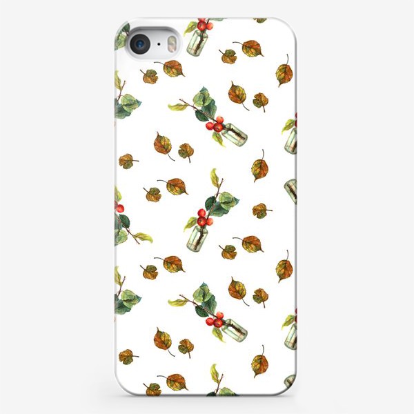 Чехол iPhone «Акварельные яблочки. Яблочный букет»