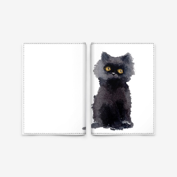 Обложка для паспорта «Черный кот»