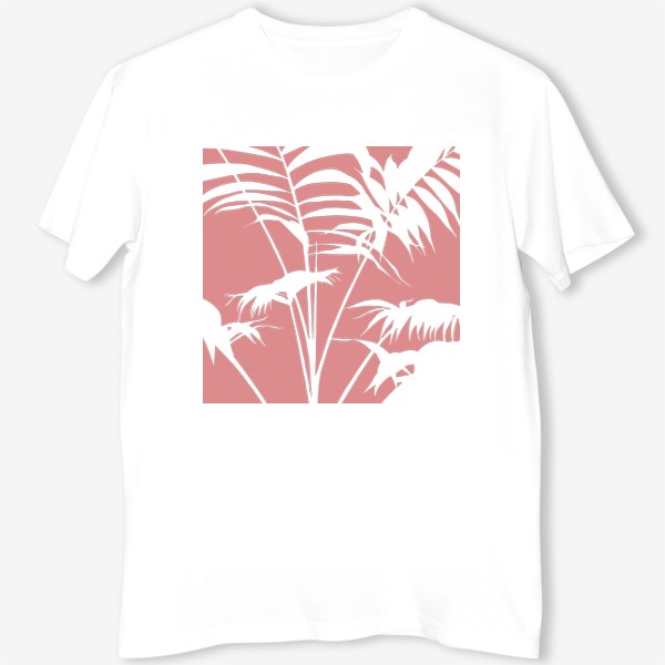 Футболка &laquo;розовые пальмовые листья&raquo;