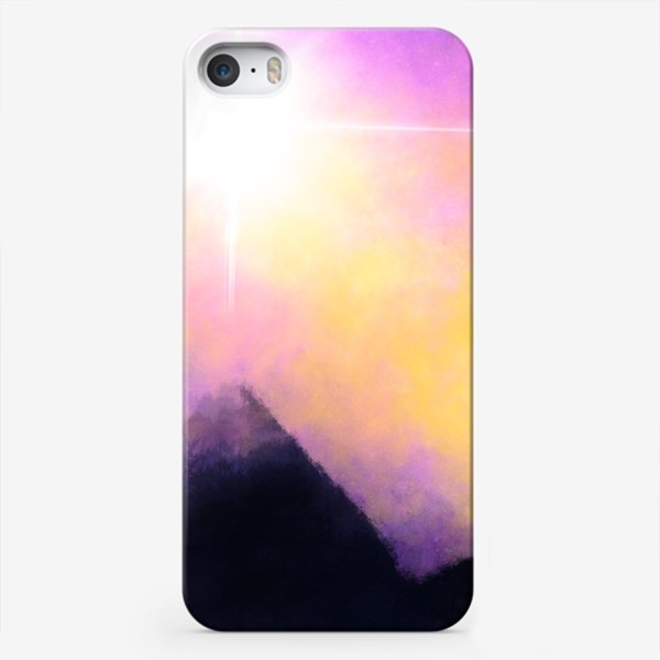 Чехол iPhone «Космос, горы и деревья»