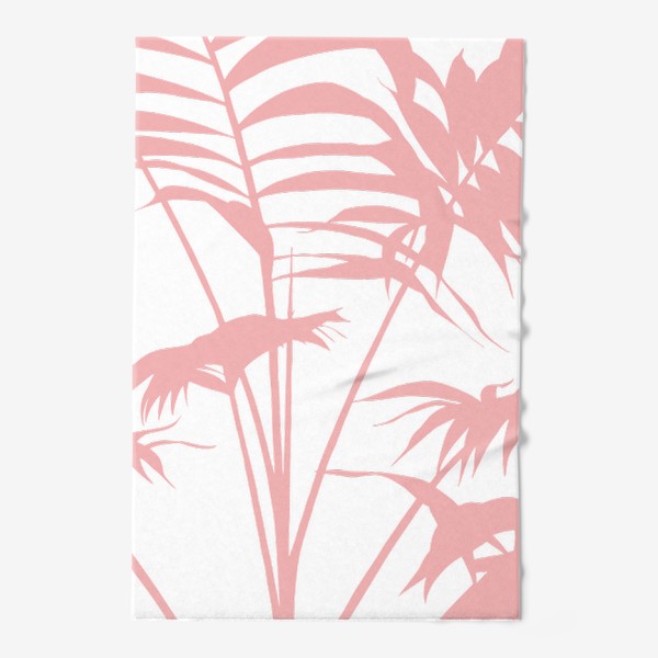 Полотенце «розовые летние листья пальмы»