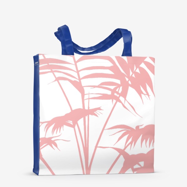 Сумка-шоппер «розовые летние листья пальмы»