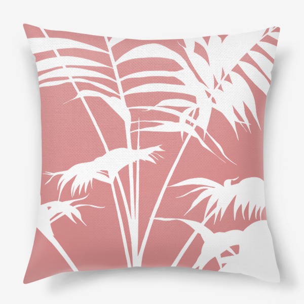 Подушка &laquo;розовые пальмовые листья&raquo;