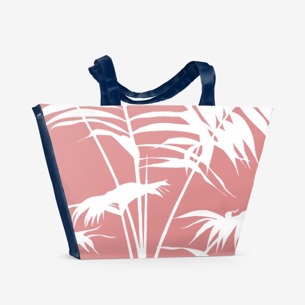 Пляжная сумка &laquo;розовые пальмовые листья&raquo;