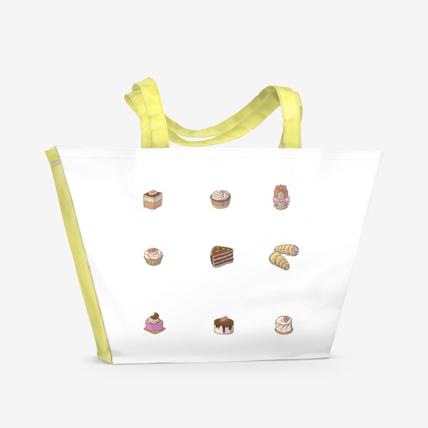 Пляжная сумка «Пирожные»