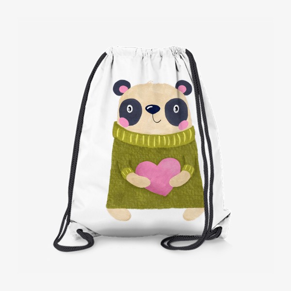 Рюкзак «Панда с сердцем, мишка и любовь»