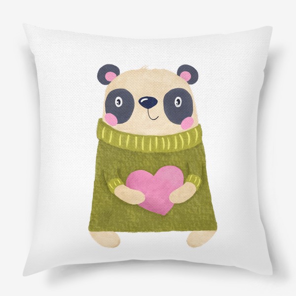 Подушка «Панда с сердцем, мишка и любовь»