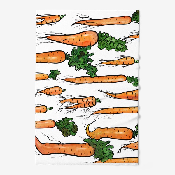 Полотенце &laquo;Яркие сочные морковки&raquo;