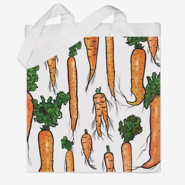 Сумка хб «Яркие сочные морковки»