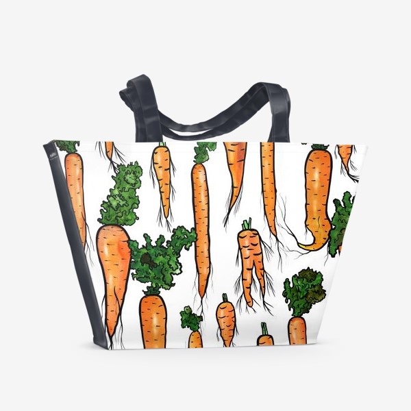 Пляжная сумка &laquo;Яркие сочные морковки&raquo;