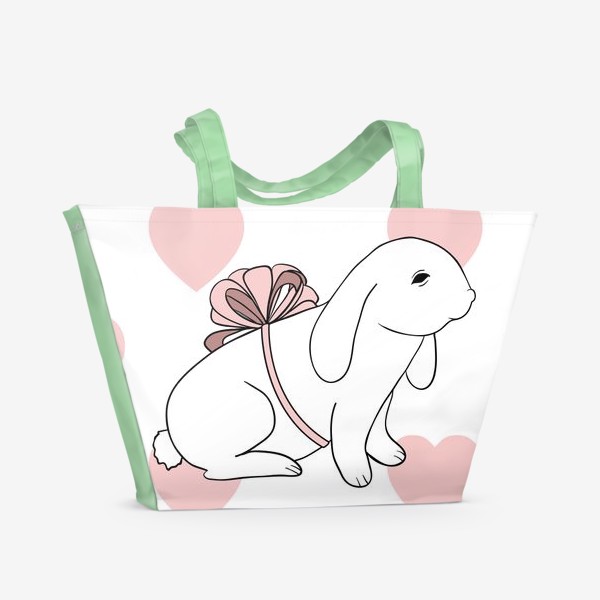 Пляжная сумка «Кролик для девочки»