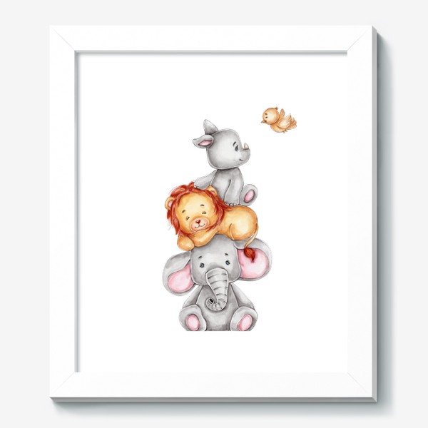 Картина «Слоник, лев и носорог»
