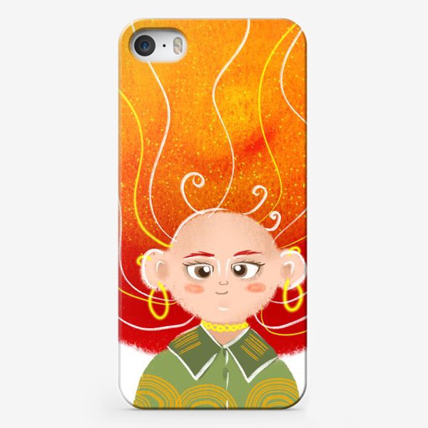 Чехол iPhone «Мультяшная девушка с рыжими волосами»