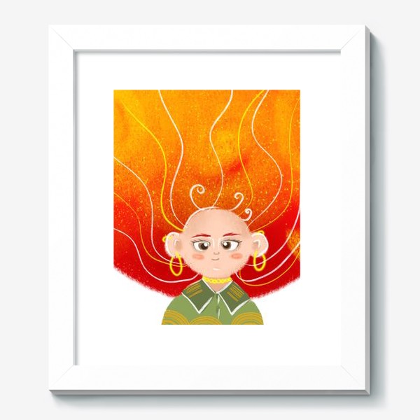 Картина «Мультяшная девушка с рыжими волосами»