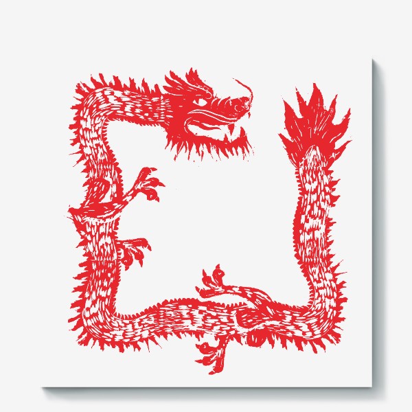 Холст «Красный дракон»