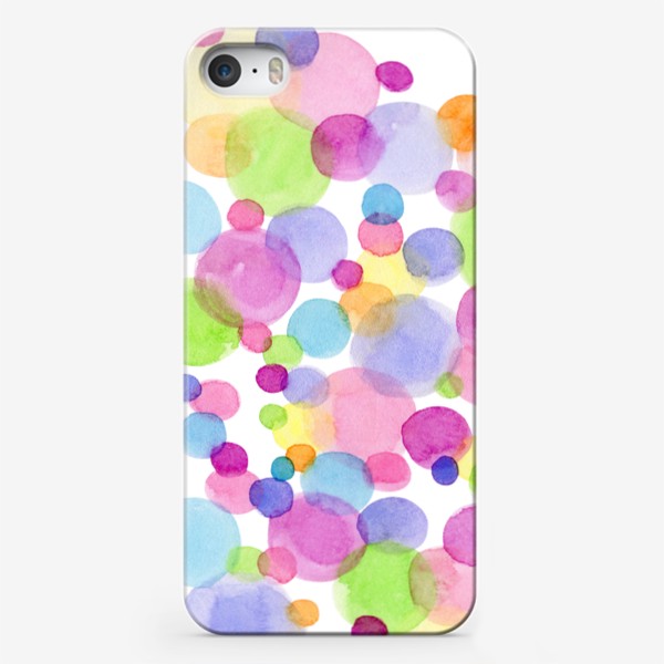 Чехол iPhone «Акварельные цветные круги»