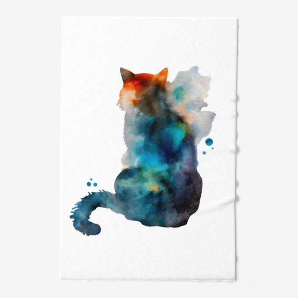 Полотенце «Кошка акварель»