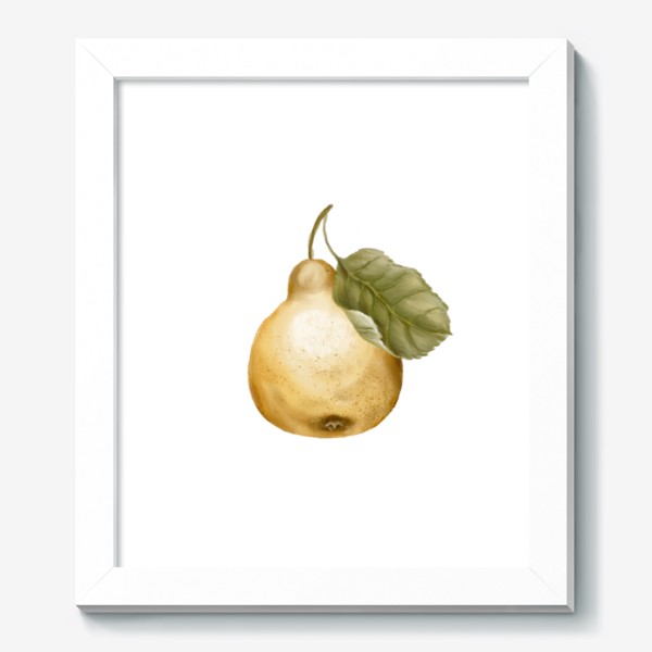 Картина «Желтая груша с листом»
