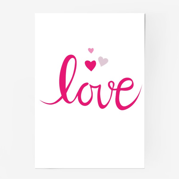 Постер «Love Любовь Леттеринг День святого Валентина 14 февраля»