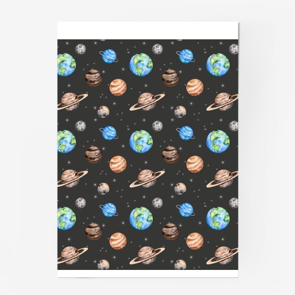 Постер «Космический паттерн: планеты, звезды, открытый космос»
