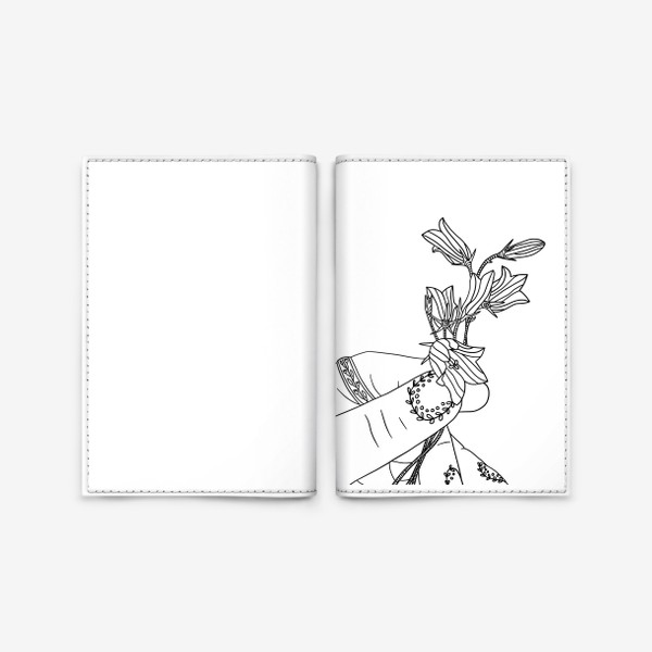 Обложка для паспорта «букетик васильков»