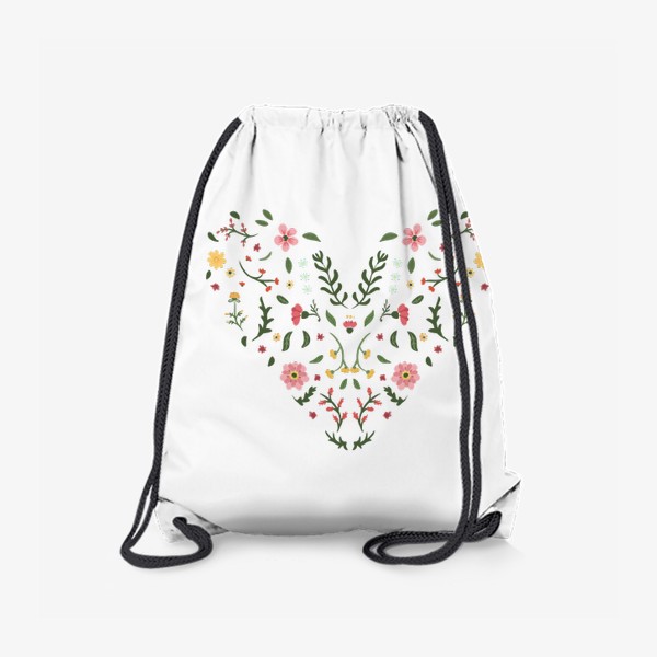 Рюкзак «Сердце из цветов, любовь»