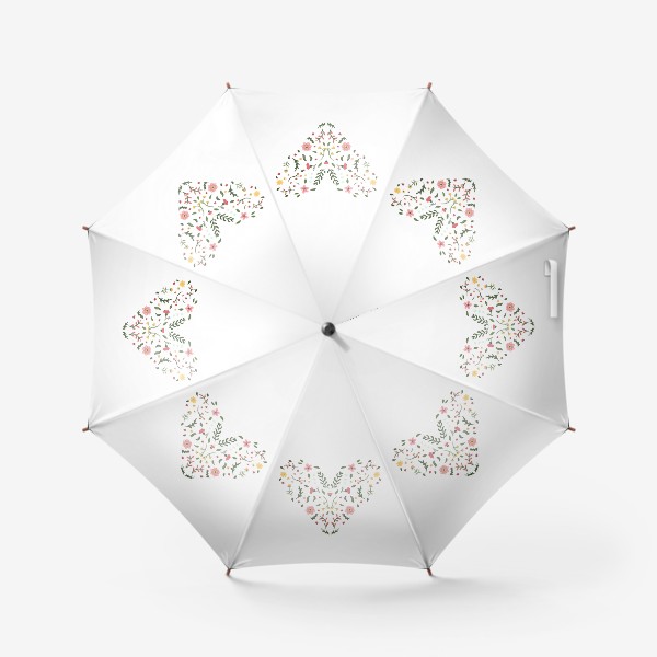 Зонт «Сердце из цветов, любовь»