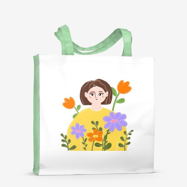 Сумка-шоппер «Девушка с цветами »