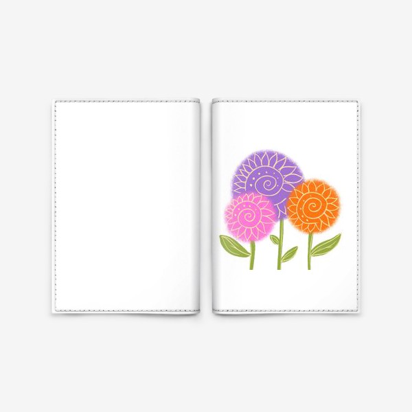 Обложка для паспорта «Цветы на 8 марта»