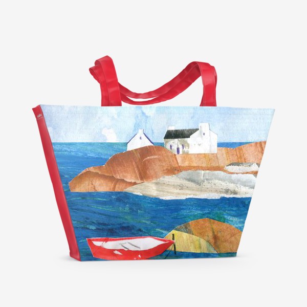 Пляжная сумка «домики6»