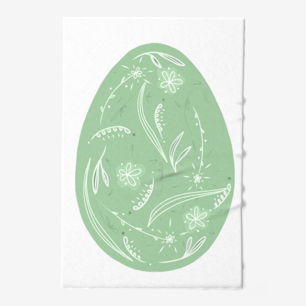 Полотенце «зеленое пасхальное яйцо, в подарок на пасху»