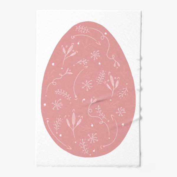 Полотенце &laquo;розовое пасхальное яйцо,  в подарок на пасху&raquo;