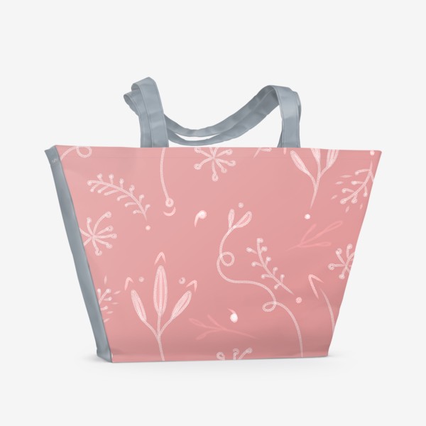 Пляжная сумка «розовое пасхальное яйцо,  в подарок на пасху»