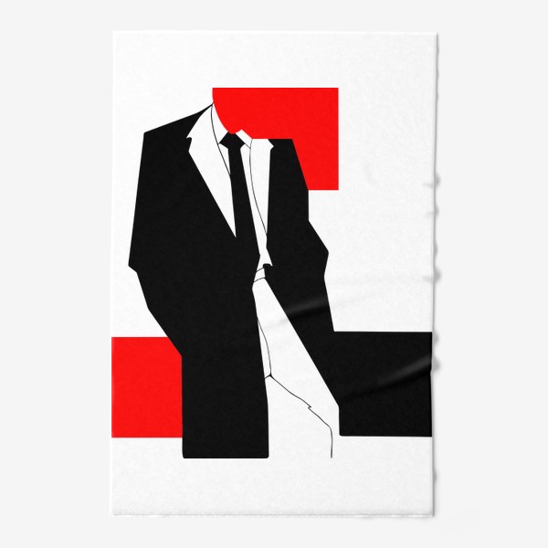 Полотенце &laquo;Мужская фигура в пальто и с галстуком&raquo;
