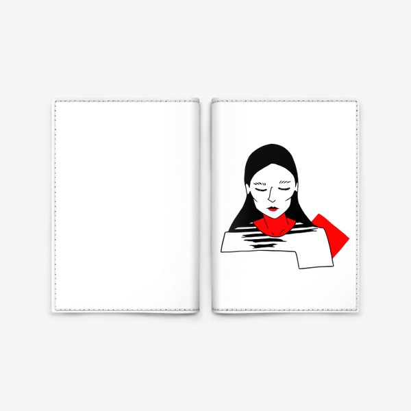Обложка для паспорта «девушка в тельняшке»