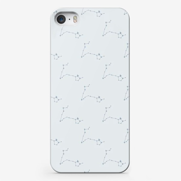 Чехол iPhone «Паттерн с созвездием рыбы, в подарок рыбам»