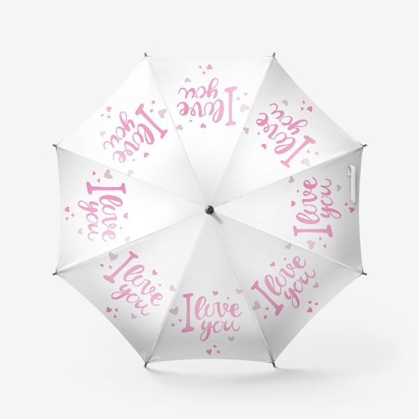 Зонт «I love you. Надпись. Я тебя люблю. 14 февраля»