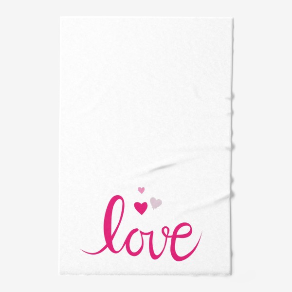 Полотенце «Love Любовь Леттеринг День святого Валентина 14 февраля»