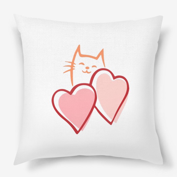 Подушка «Любовь и котики»