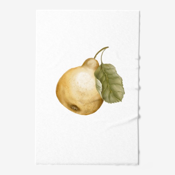 Полотенце «Желтая груша с листом»