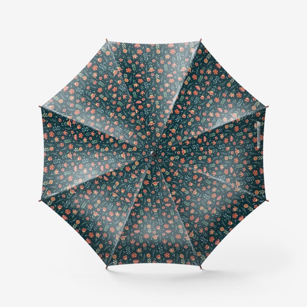 Зонт «Красные цветы»