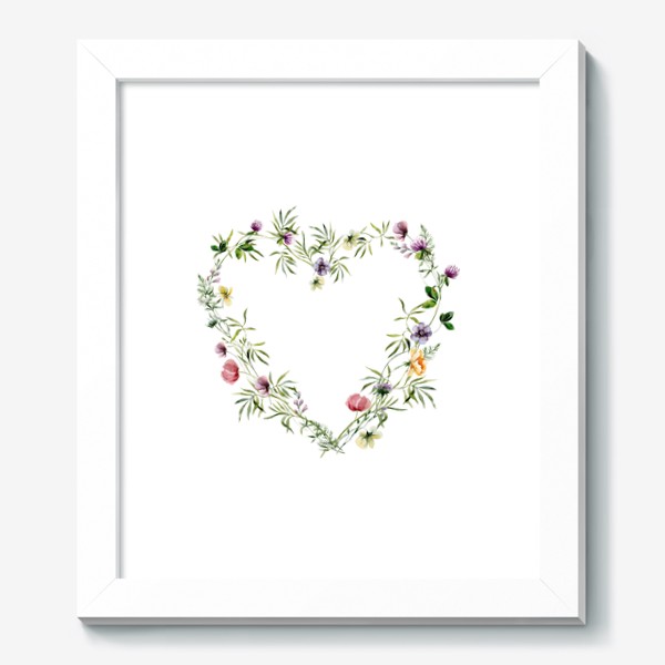 Картина «Сердце из цветов. Сердечко. 14 февраля. День влюбленных. День святого Валентина.»