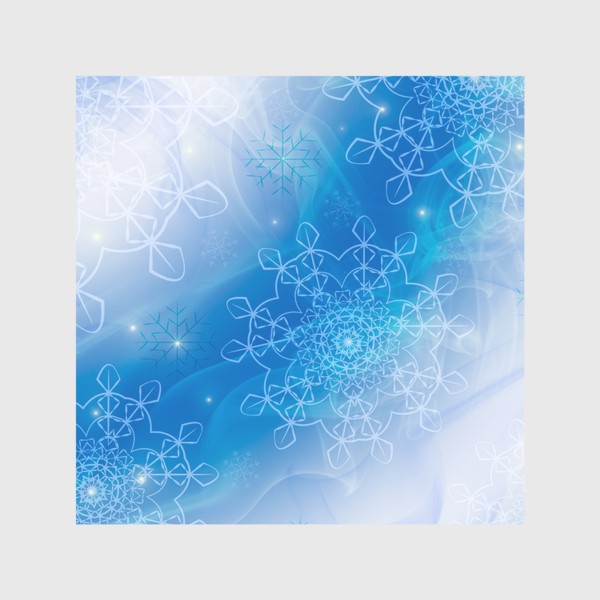 Скатерть «Бело-голубые снежинки»