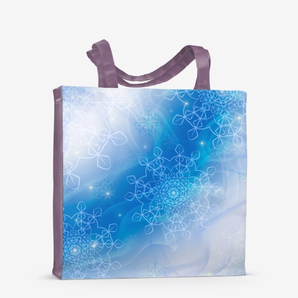 Сумка-шоппер «Бело-голубые снежинки»