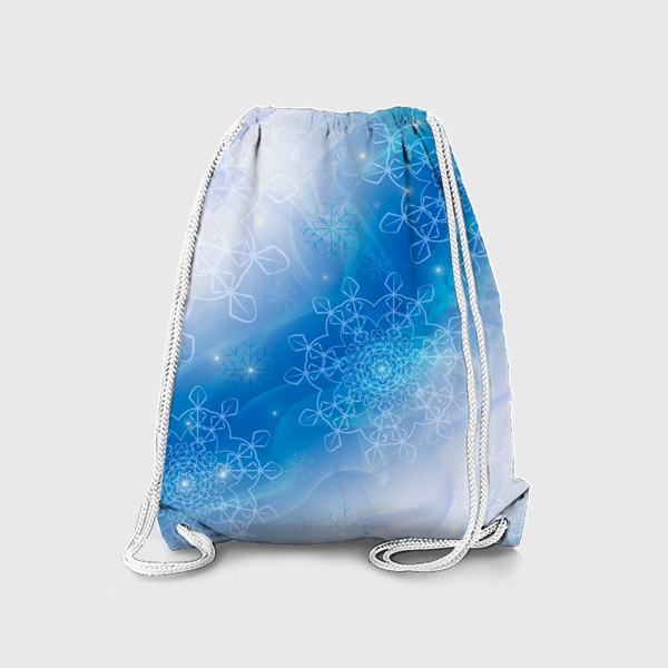 Рюкзак «Бело-голубые снежинки»