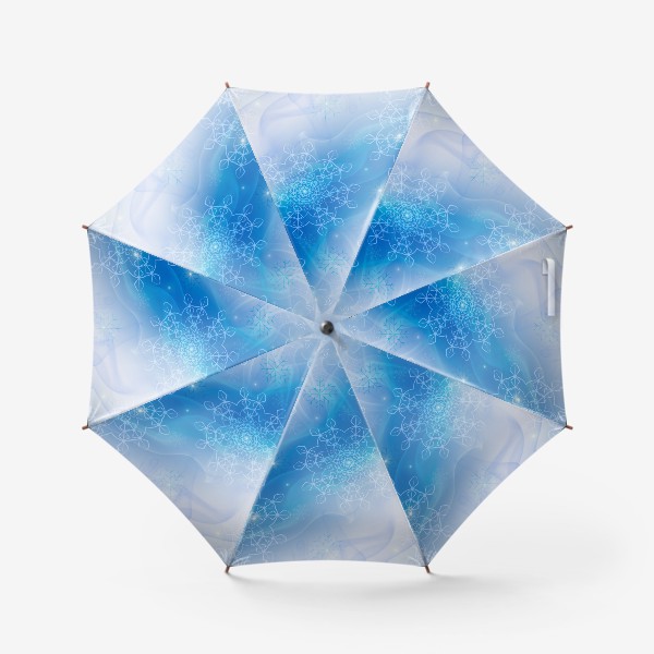 Зонт &laquo;Бело-голубые снежинки&raquo;