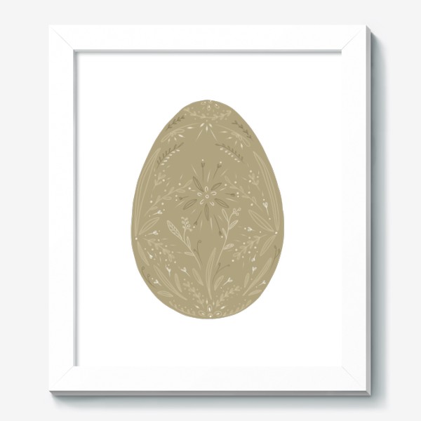 Картина «пасхальное яйцо. коричневое,  в подарок на пасху»
