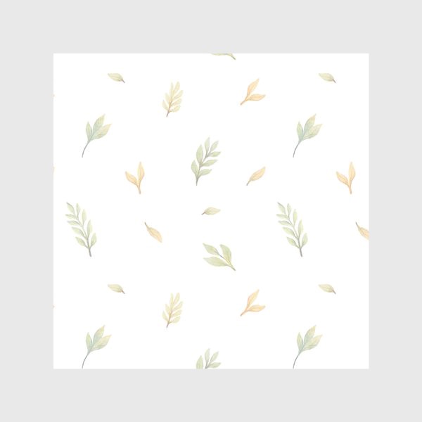 Скатерть «Акварельный нарисованный вручную бесшовный фон с нежными иллюстрациями простых растений, весенних цветов»