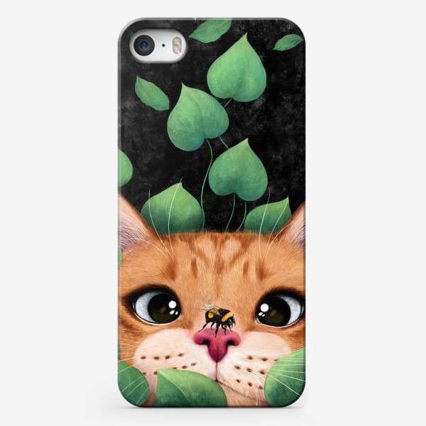 Чехол iPhone «Кот в листве»
